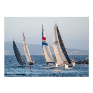 Jachtrace - Marina Del Rey, CA Foto Afdruk