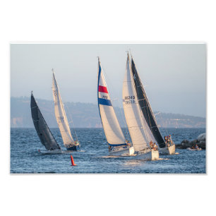 Jachtrace - Marina Del Rey, CA Foto Afdruk