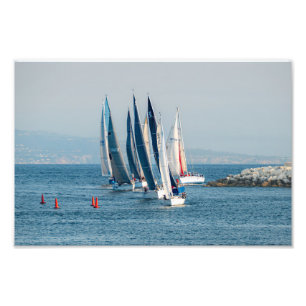 Jachtrace - Marina Del Rey, CA Foto Afdruk