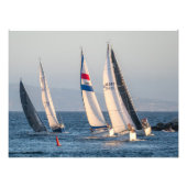 Jachtrace - Marina Del Rey, CA Foto Afdruk (Voorkant)