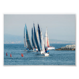 Jachtrace - Marina Del Rey, CA Foto Afdruk