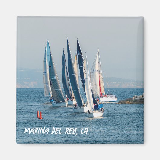 Jachtrace - Marina Del Rey, CA Magneet (Voorkant)