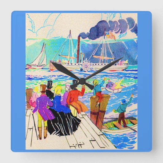 jachtrace van de 19e eeuw vierkante klok (Voorkant)