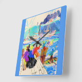 jachtrace van de 19e eeuw vierkante klok (Hoek)