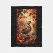 Jachtscène Mallard Duck Autumn Wildlife Natuur Fleece Deken (Voorkant)