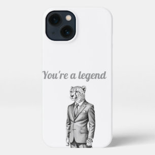 Jachtschets met cheetah-pak Houtskool Case iPhone 13 Hoesje