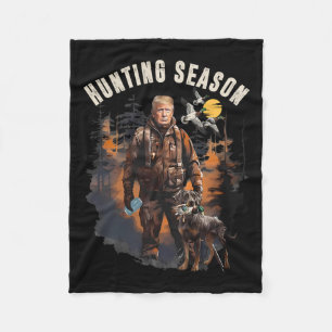 Jachtseizoen Camo Hunting Trump Duck Hunting Tru Fleece Deken