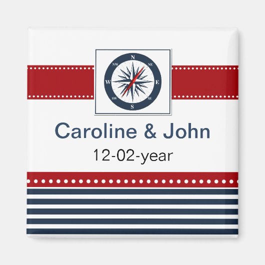 jachtstrepen, kompas, nautisch, met uitzondering v magneet (Voorkant)