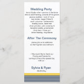 jachtstrepen, reddingsboei, nautische trouwprogram programmakaart (Achterkant)