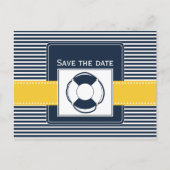 jachtstrepen, reddingsboei, zeemijl, behalve de da aankondigingskaart (Voorkant)