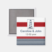 jachtstrepen, vuurtoren, nautisch, met uitzonderin magneet (Voorkant / Achterkant)