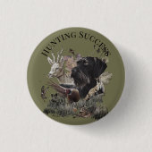 Jachtsucces, Deutsch Drahthaar Ronde Button 3,2 Cm (Voorkant)