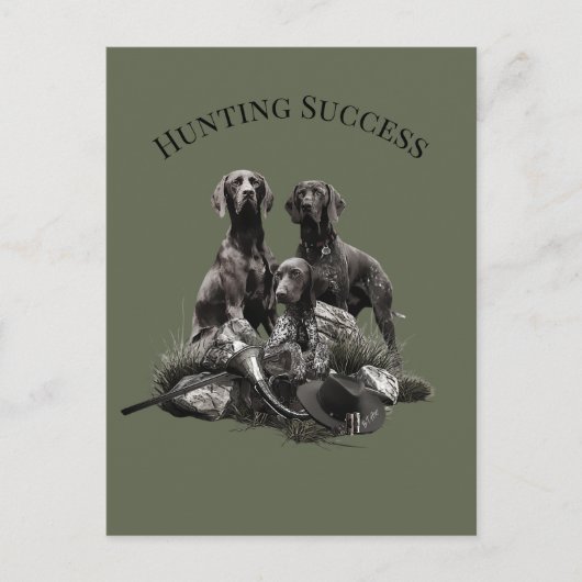 jachtsucces uitnodiging briefkaart (Voorkant)