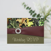 Jachtt camouflage RSVP Trouwkaarten (Staand voorkant)