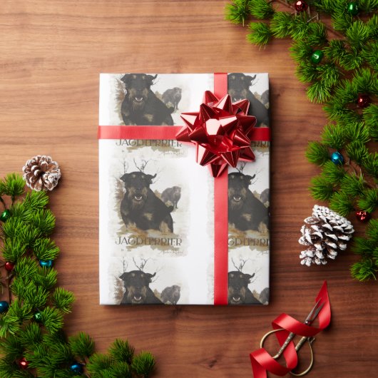 Jachtterriër cadeaupapier (Feestdagen Geschenken)
