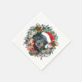 Jachtterriër,Prettig kerstfeest Servet (Hoek)