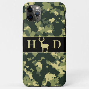 Jachtthema herten jagen groene camouflage monogram Case-Mate iPhone case
