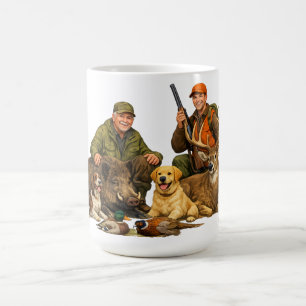 Jachttrofeeën met honden outdoor jager cadeau koffiemok