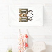 Jachtvader Camo Buck Vector Shirt Ontwerp_1 Spandoek (Insitu)