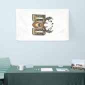 Jachtvader Camo Buck Vector Shirt Ontwerp_1 Spandoek (Beurs)