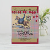  jachtvrouw op paardengaloppeling kaart (Staand voorkant)