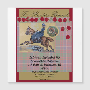 jachtvrouw op paardengaloppeling magnetische uitnodiging