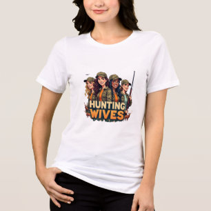 Jachtvrouwen: Diverse Jager Crew Outdoor Vrouwen Tri-Blend Shirt