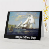 Jachtzeilboten Ocean Boat Race Vaderdag Kaart (Gele Bloem)