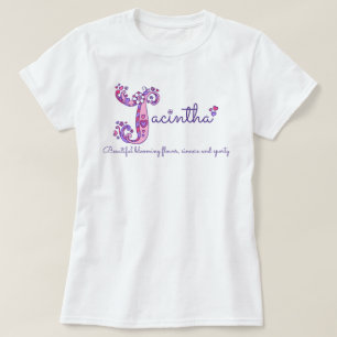 Jacintha meisjes J naam betekent monogram shirt