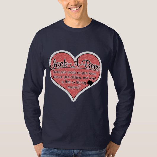 Jack-A-Bee Paw Drukt Dog Humor T-shirt (Voorkant)