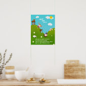 Jack and Jill kinderrijmpje klasposter Poster (Keuken)