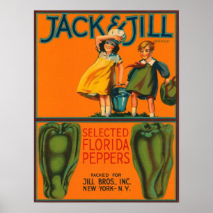 Jack and Jill Peppers  Kratellabel Poster