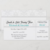 Jack and Jill Shower Ticket Style Party (Voorkant / Achterkant)