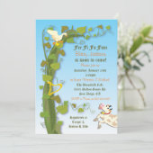 Jack and the Beanstalk Baby Shower Uitnodigingen (Staand voorkant)