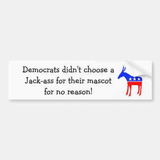 Jack-ass mascot bumpersticker