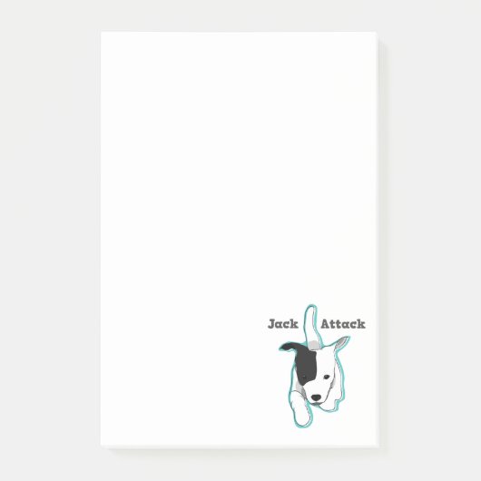 Jack Attack Jack Russell Terrier Postit Notes (Voorkant)
