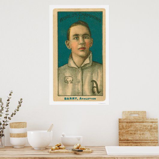 Jack Barry Baseball 1910 Poster (Keuken)