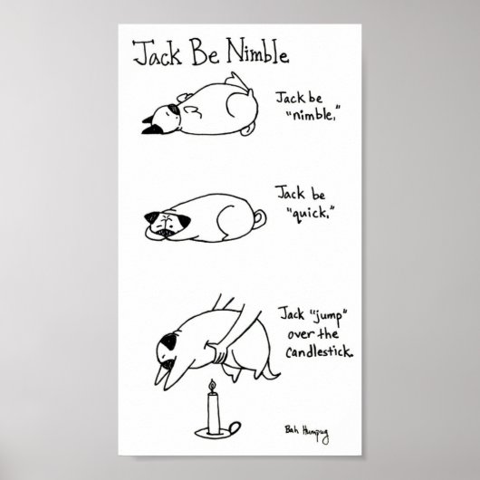 Jack Be Nimble, Pug Versie Poster (Voorkant)