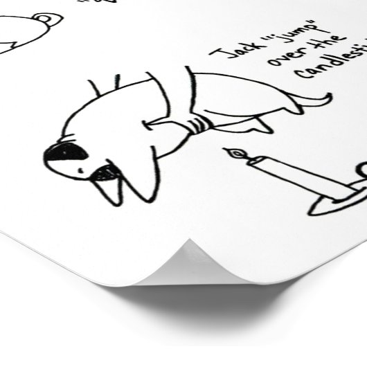 Jack Be Nimble, Pug Versie Poster (Hoek)