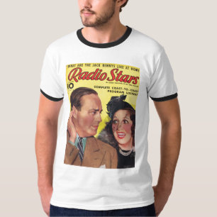 Jack Benny Mary Livingston RADIO STARS 1938 T-shirt