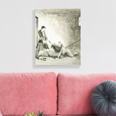 Jack bezoekt zijn moeder in het Bethlehem Hospital Canvas Afdruk (Insitu (Woonkamer))