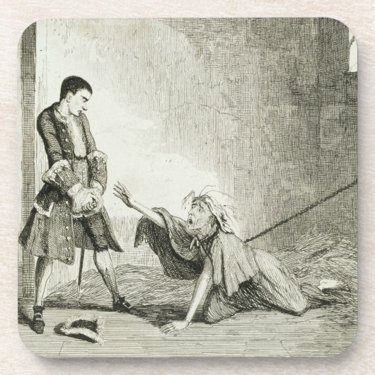 Jack bezoekt zijn moeder in het Bethlehem Hospital Drankjes Onderzetter (Voorkant)