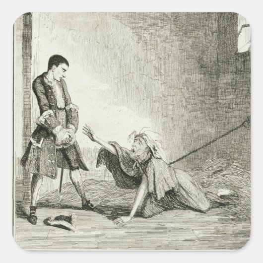 Jack bezoekt zijn moeder in het Bethlehem Hospital Vierkante Sticker (Voorkant)