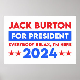 Jack Burton voor President 2024 Poster