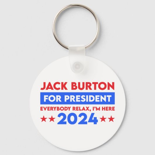 Jack Burton voor President 2024 Sleutelhanger (Voorkant)
