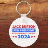 Jack Burton voor President 2024 Sleutelhanger (Voorkant)