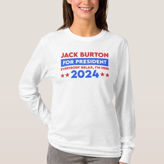 Jack Burton voor President 2024 T-shirt (Voorkant)