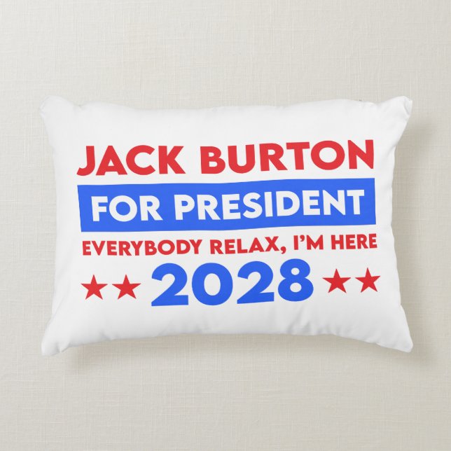 Jack Burton voor President 2028 Accent Kussen (Voorkant)