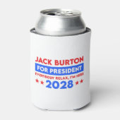 Jack Burton voor President 2028 Blikjeskoeler (Blikje Voorkant)