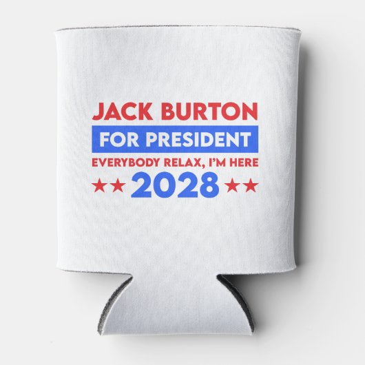 Jack Burton voor President 2028 Blikjeskoeler (Voorkant)